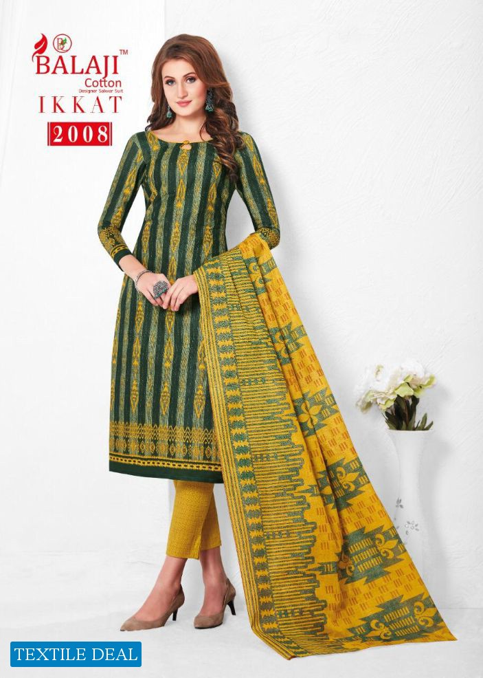 IKKAT VOL 2 BY BALAJI COTTON CASUAL WEAR DRESS MATERIALS WHOLESALER