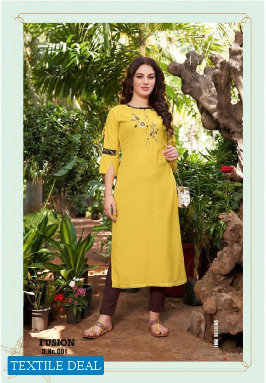 IKW Fusion Vol-2 Wholesale Long Work Kurtis Catalogs