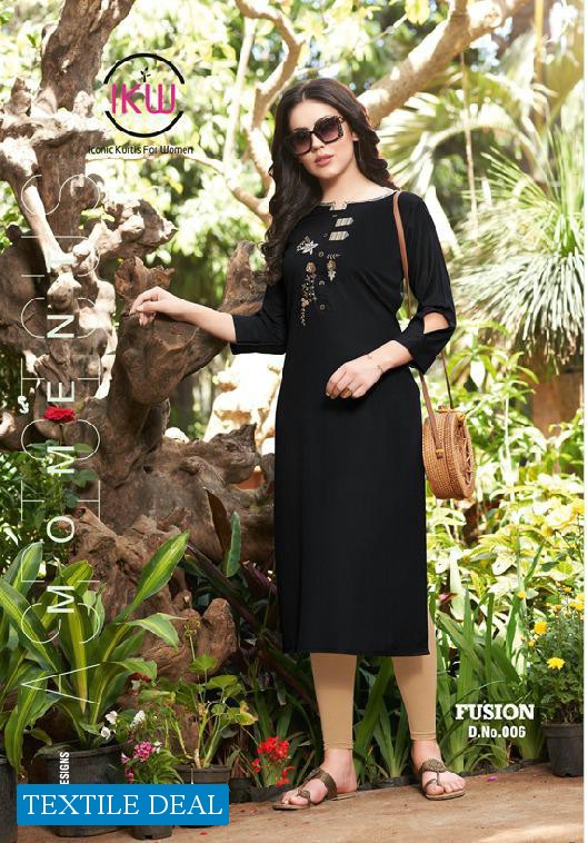 IKW Fusion Vol-2 Wholesale Long Work Kurtis Catalogs