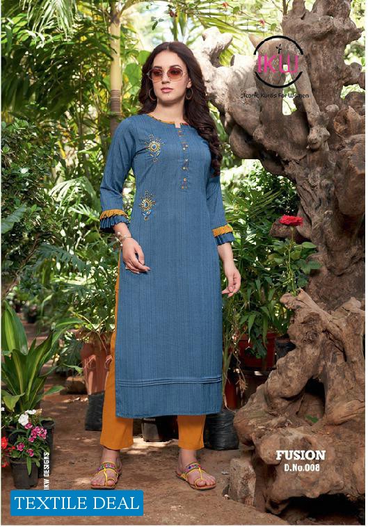 IKW Fusion Vol-2 Wholesale Long Work Kurtis Catalogs