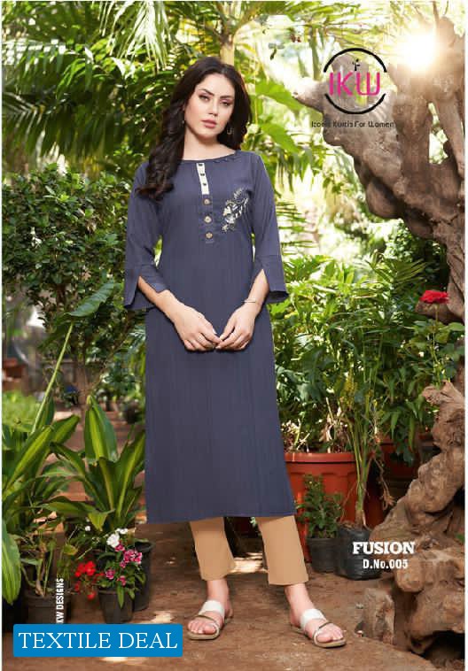 IKW Fusion Vol-2 Wholesale Long Work Kurtis Catalogs