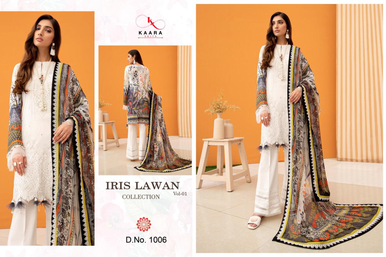 IRIS VOL 1 KAARA SUITS JAM SILK PAKISTANI DRESS MATERIALS CONCEPT