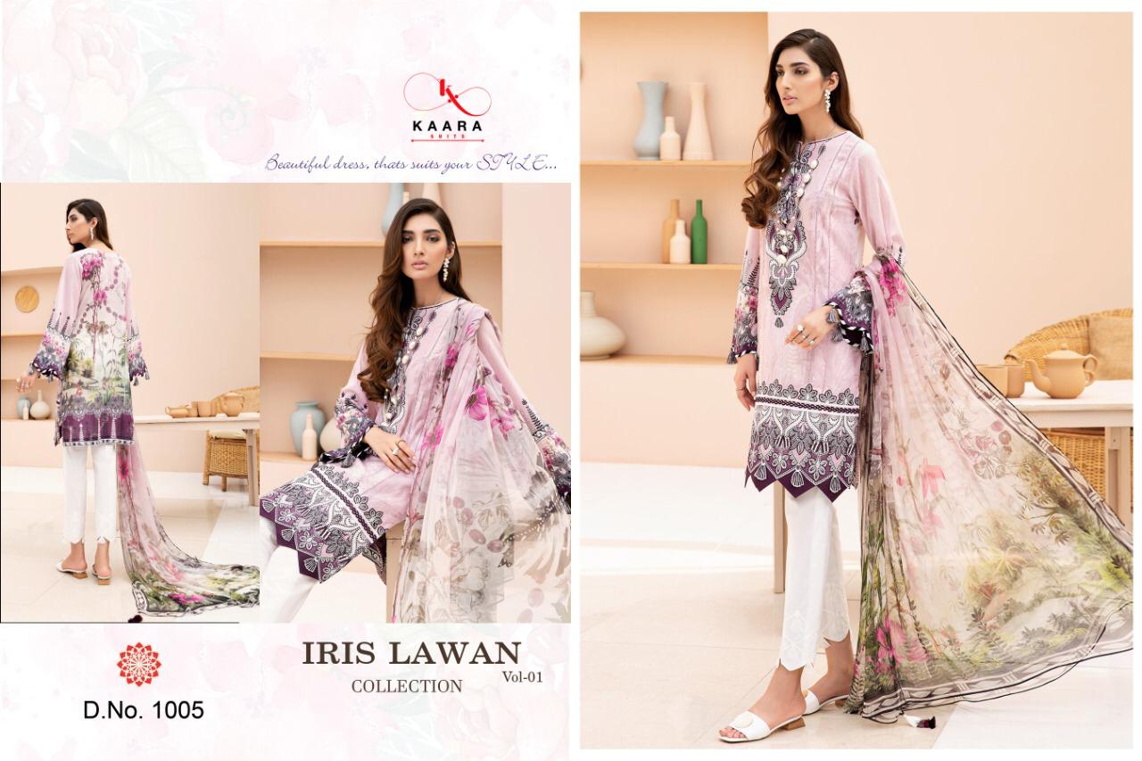 IRIS VOL 1 KAARA SUITS JAM SILK PAKISTANI DRESS MATERIALS CONCEPT