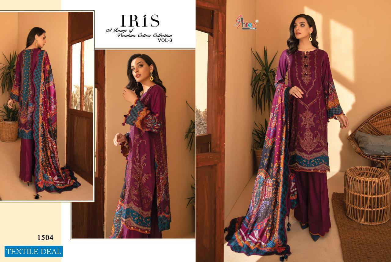 IRIS VOL 3 BY SHREE FAB JAM COTTON PRINT PAKISTANI SALWAR KAMEEZ CONCEPT IN SURAT MARKET