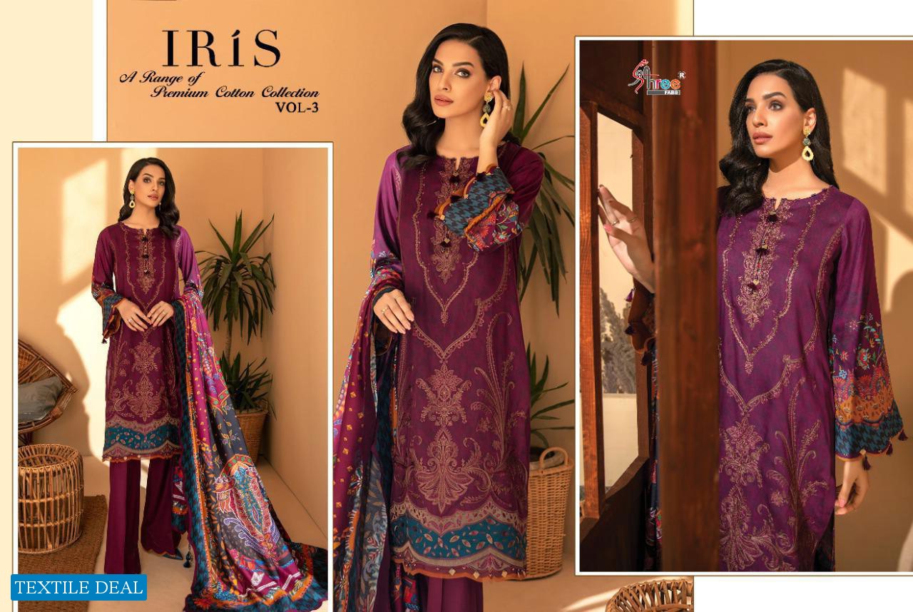 IRIS VOL 3 BY SHREE FAB JAM COTTON PRINT PAKISTANI SALWAR KAMEEZ CONCEPT IN SURAT MARKET