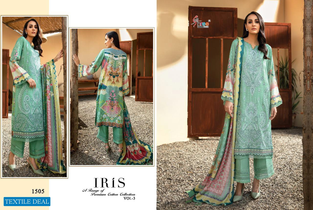 IRIS VOL 3 BY SHREE FAB JAM COTTON PRINT PAKISTANI SALWAR KAMEEZ CONCEPT IN SURAT MARKET