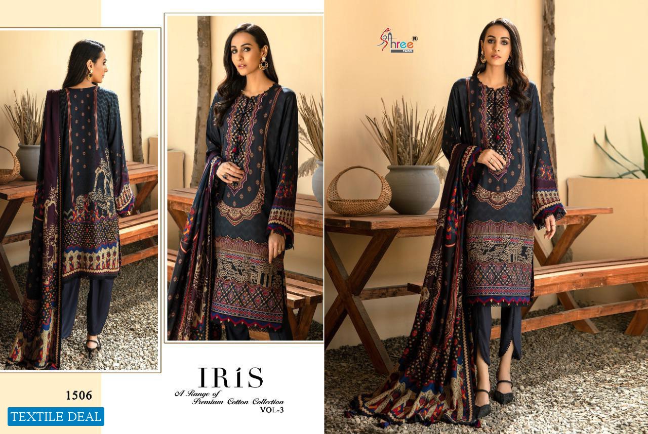 IRIS VOL 3 BY SHREE FAB JAM COTTON PRINT PAKISTANI SALWAR KAMEEZ CONCEPT IN SURAT MARKET