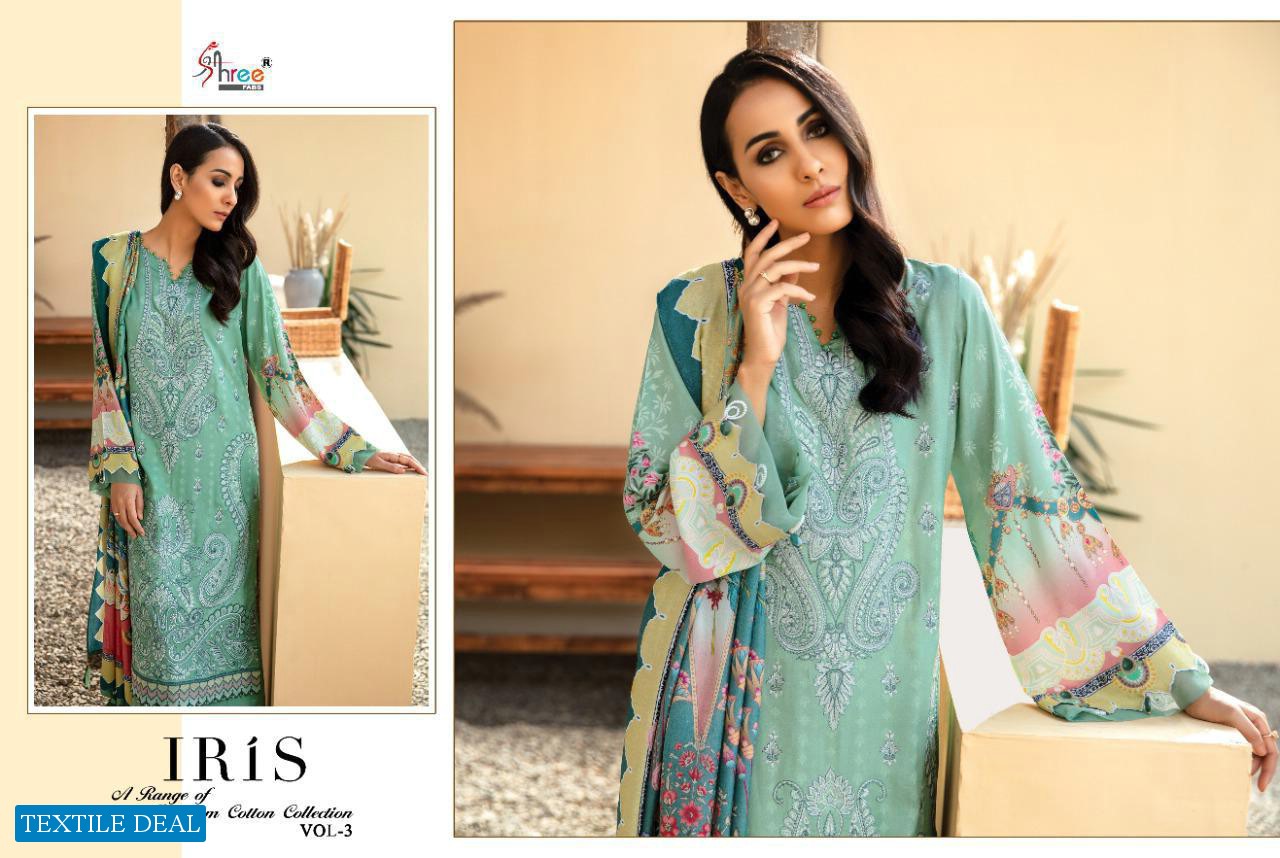 IRIS VOL 3 BY SHREE FAB JAM COTTON PRINT PAKISTANI SALWAR KAMEEZ CONCEPT IN SURAT MARKET