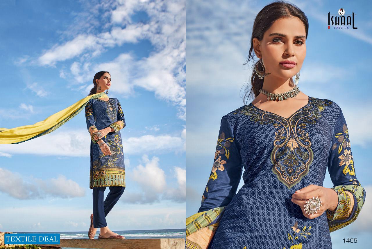 ISHAAL PRINTS GULMOHAR VOL 14 LAWN PRINTED LADIES SUITS WHOLESALER EXPORTER