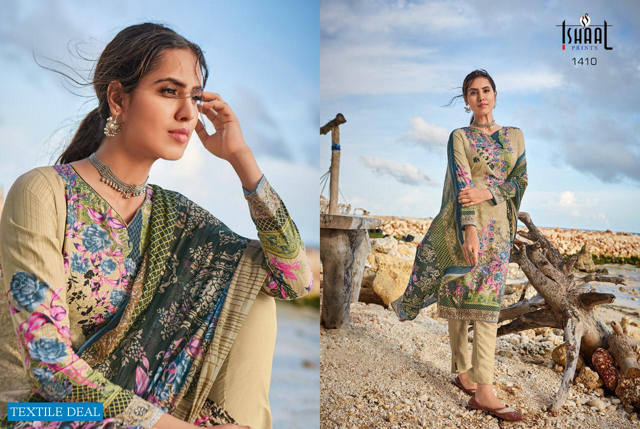 ISHAAL PRINTS GULMOHAR VOL 14 LAWN PRINTED LADIES SUITS WHOLESALER EXPORTER