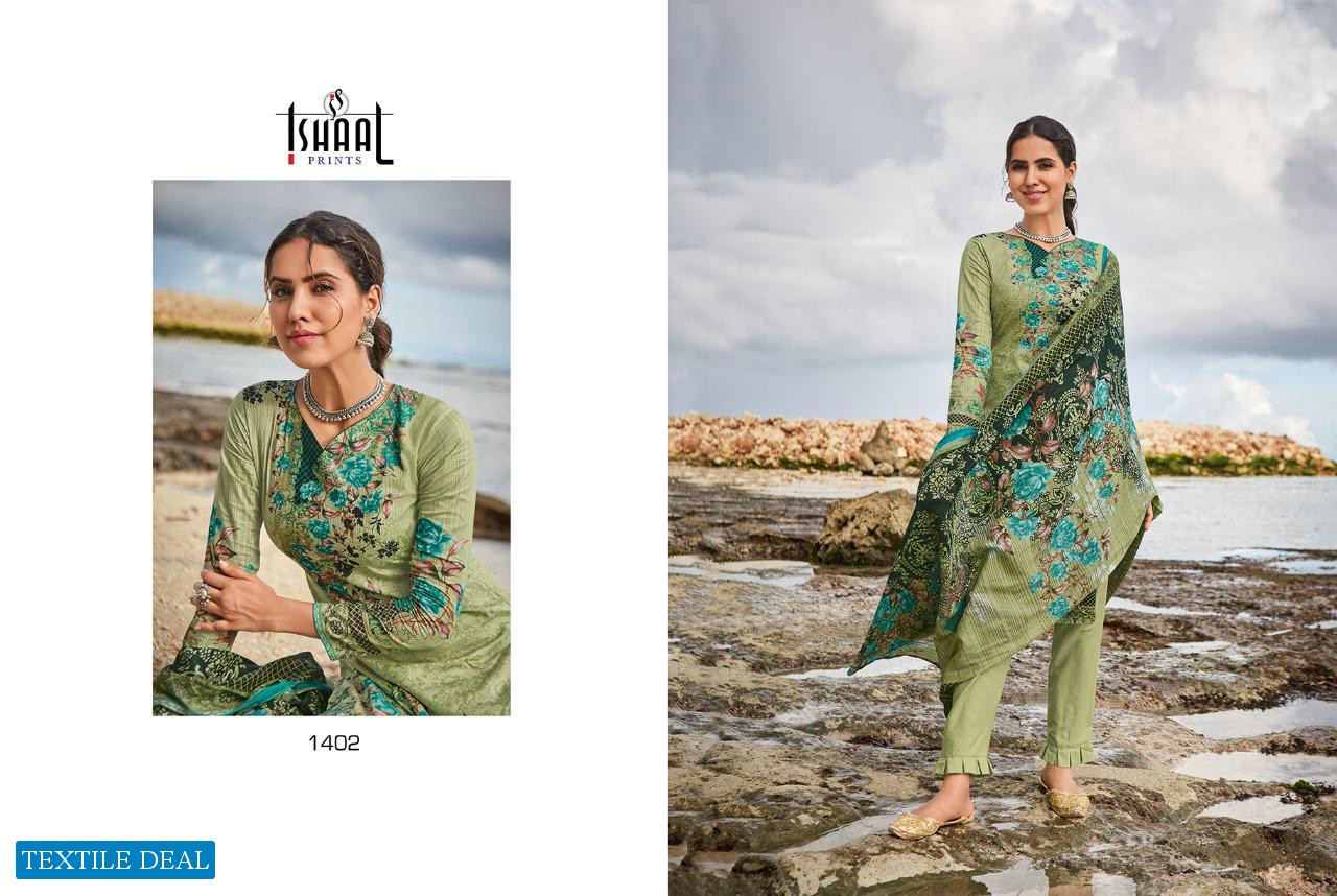 ISHAAL PRINTS GULMOHAR VOL 14 LAWN PRINTED LADIES SUITS WHOLESALER EXPORTER