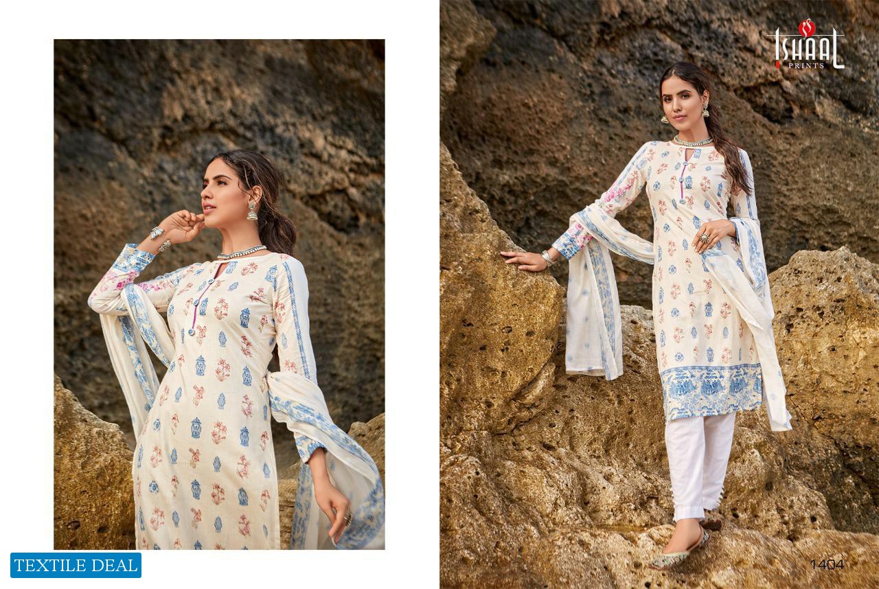 ISHAAL PRINTS GULMOHAR VOL 14 LAWN PRINTED LADIES SUITS WHOLESALER EXPORTER