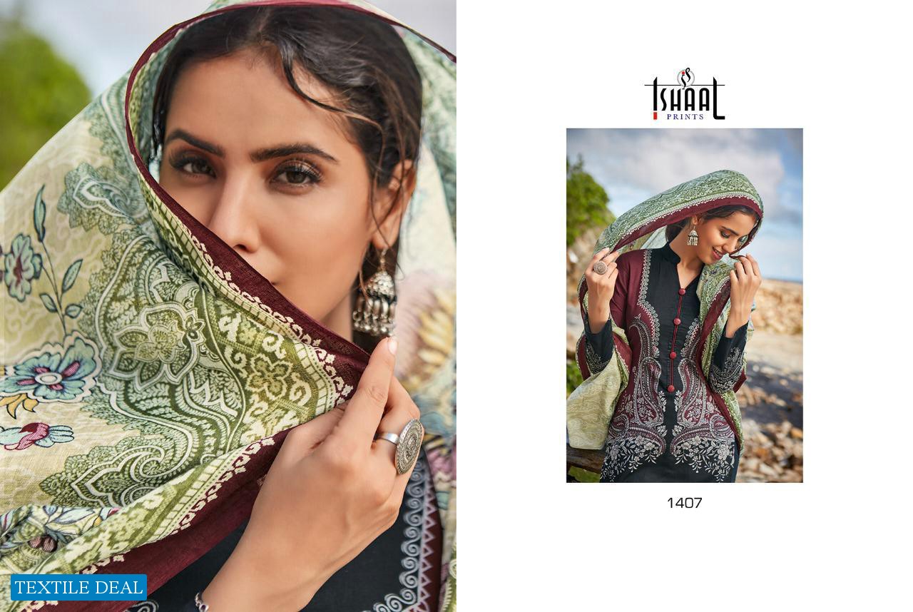 ISHAAL PRINTS GULMOHAR VOL 14 LAWN PRINTED LADIES SUITS WHOLESALER EXPORTER