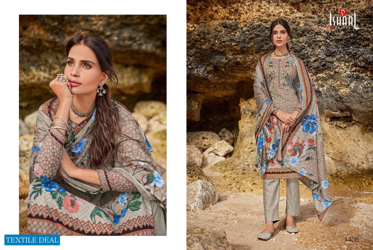 ISHAAL PRINTS GULMOHAR VOL 14 LAWN PRINTED LADIES SUITS WHOLESALER EXPORTER