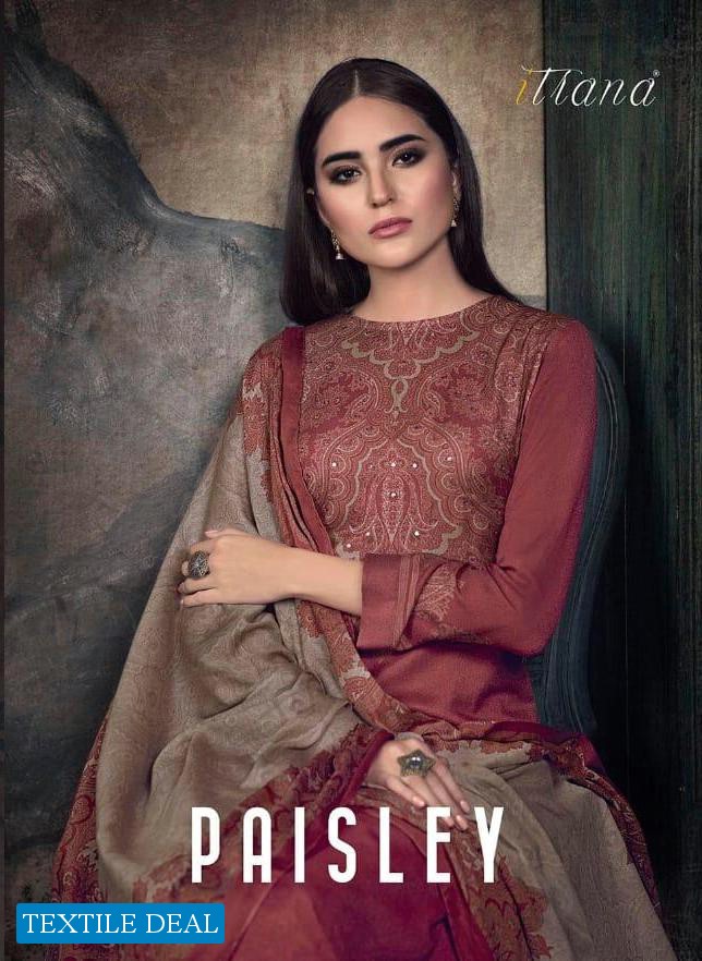 ITRANA PAISLEY VISCOSE MODAL DIGITAL PRINT WITH HANDWORK DRESS DESIGNS COLLECTION