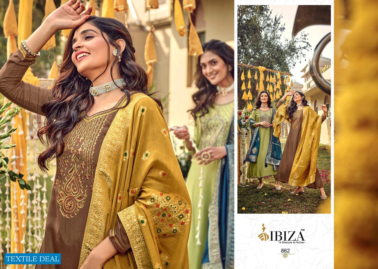 Ibiza Sairaa Wholesale Pure Green Silk Designer Salwar Suits