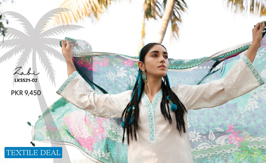 Image Established in 1993 Lawnkari 2021 Branded Pakistani Dress