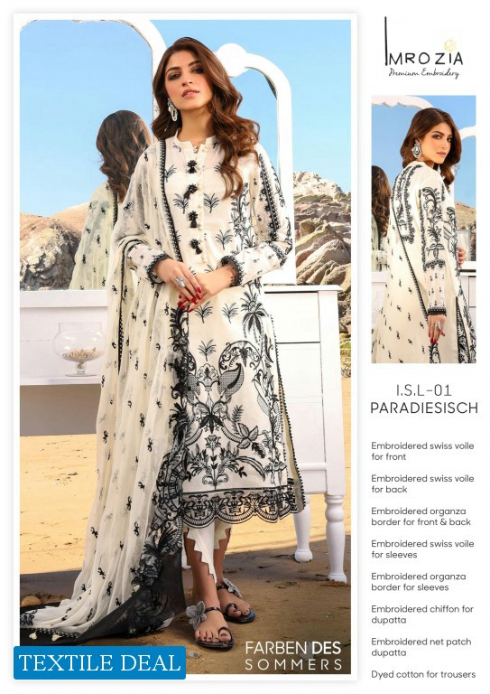 Imrozia Farben Des Sommers Wholesale Branded Pakistani Dress