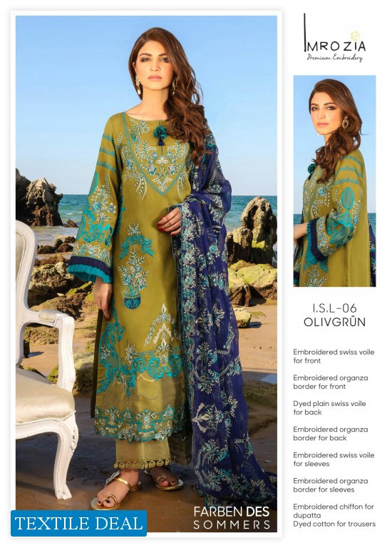 Imrozia Farben Des Sommers Wholesale Branded Pakistani Dress