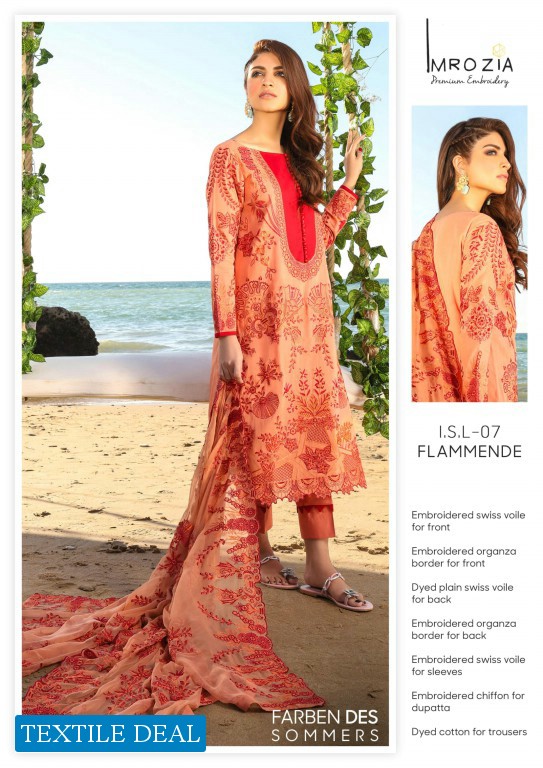 Imrozia Farben Des Sommers Wholesale Branded Pakistani Dress