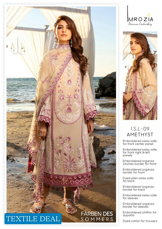 Imrozia Farben Des Sommers Wholesale Branded Pakistani Dress