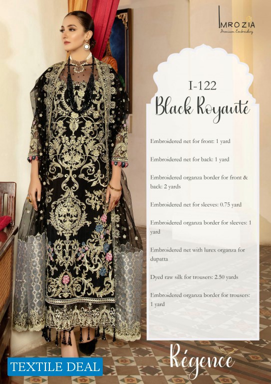 Imrozia Regance Wholesale Embroidered Pakistani Dress