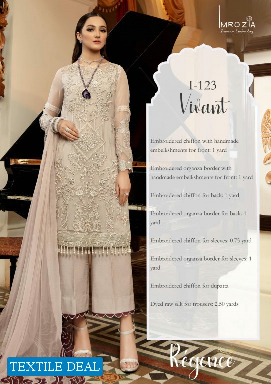 Imrozia Regance Wholesale Embroidered Pakistani Dress