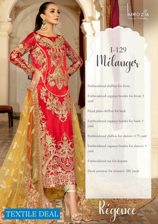 Imrozia Regance Wholesale Embroidered Pakistani Dress