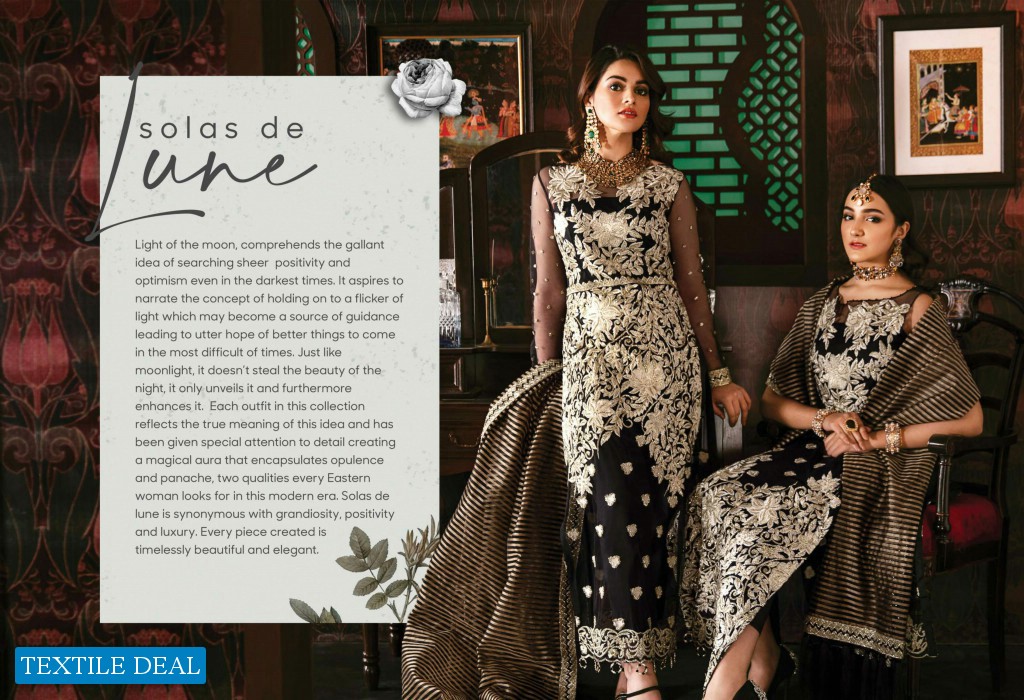 Imrozia Solas De Lune Wholesale Premium Chiffon Embroidered Pakistani Suits