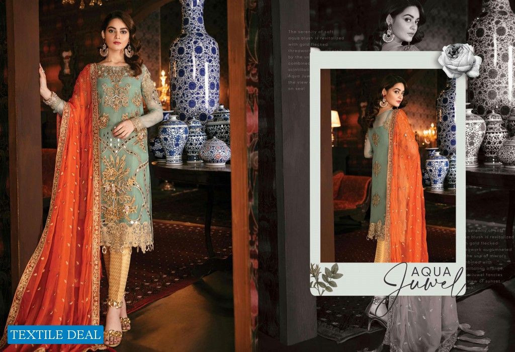 Imrozia Solas De Lune Wholesale Premium Chiffon Embroidered Pakistani Suits
