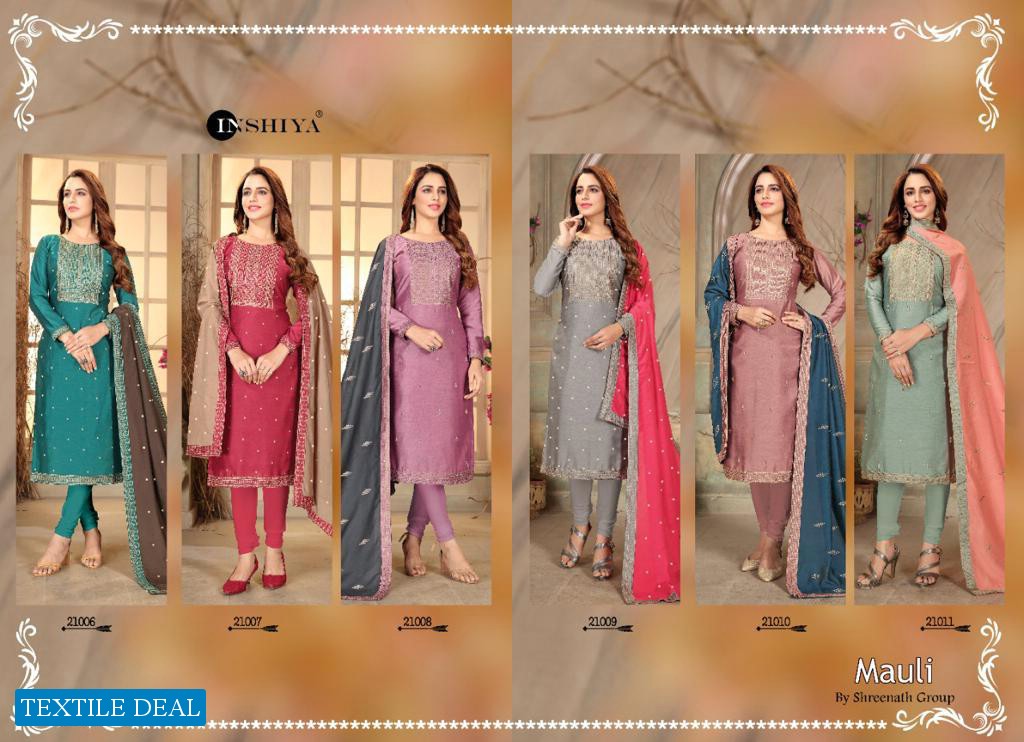 Inshiya Mauli Wholesale Soft New Silk Salwar Kameez