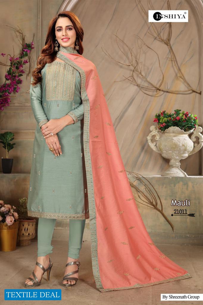 Inshiya Mauli Wholesale Soft New Silk Salwar Kameez