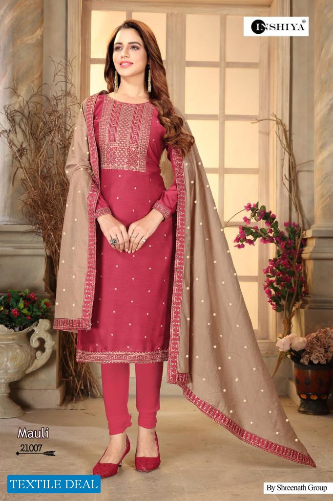 Inshiya Mauli Wholesale Soft New Silk Salwar Kameez