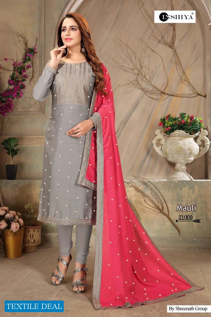 Inshiya Mauli Wholesale Soft New Silk Salwar Kameez