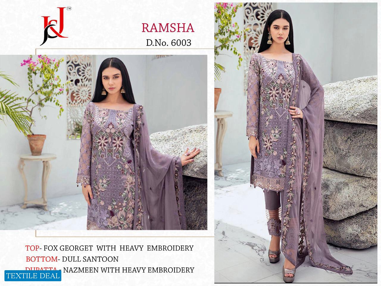 J And J Ramsha Wholesale Pakistani Salwar Kameez