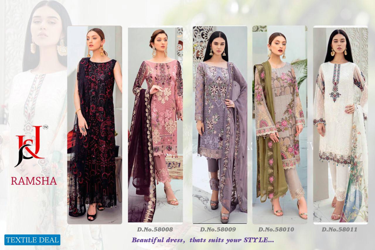 J And J Ramsha Wholesale Pakistani Salwar Kameez