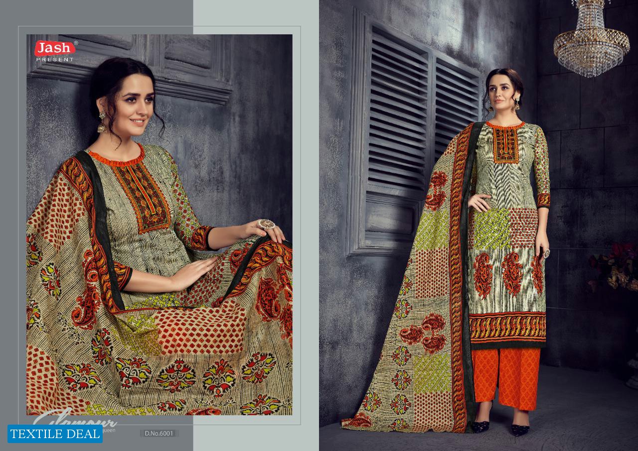 JASH ELLIZA VOL 6 KARACHI COTTON DRESS MATERIALS WHOLESALER