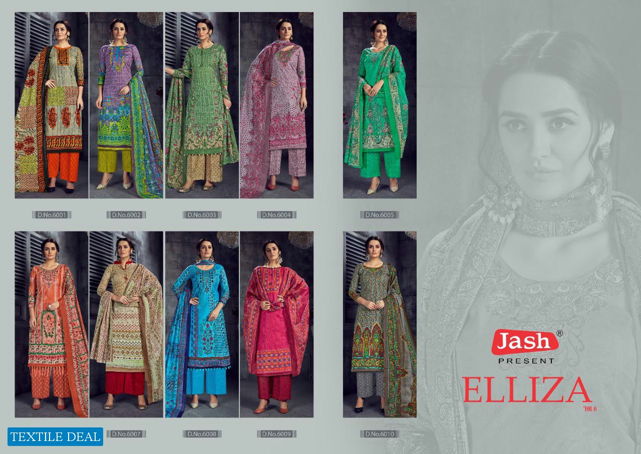 JASH ELLIZA VOL 6 KARACHI COTTON DRESS MATERIALS WHOLESALER