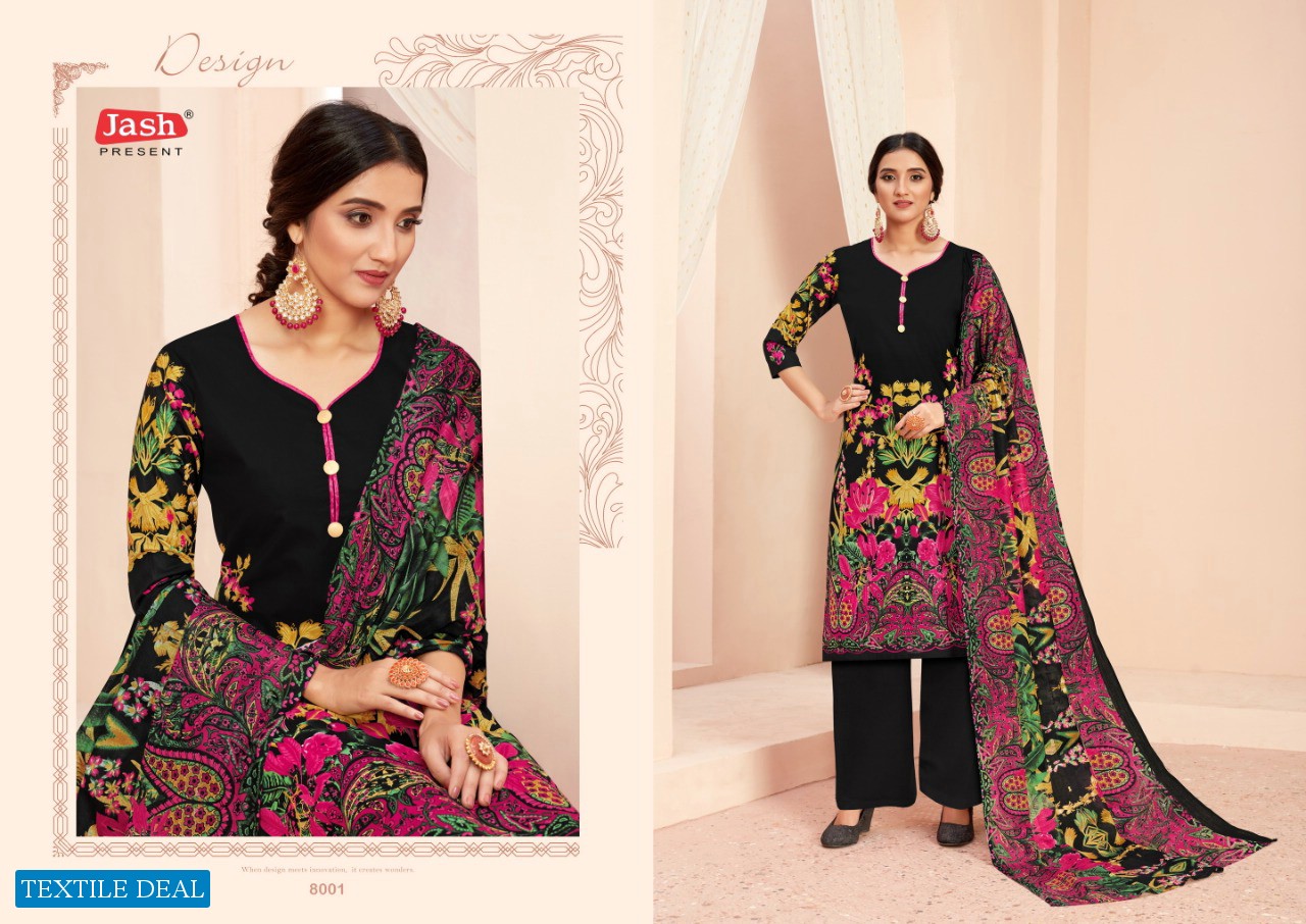 JASH ELLIZA VOL 8 KARACHI COTTON DRESS MATERIALS WHOLESALER
