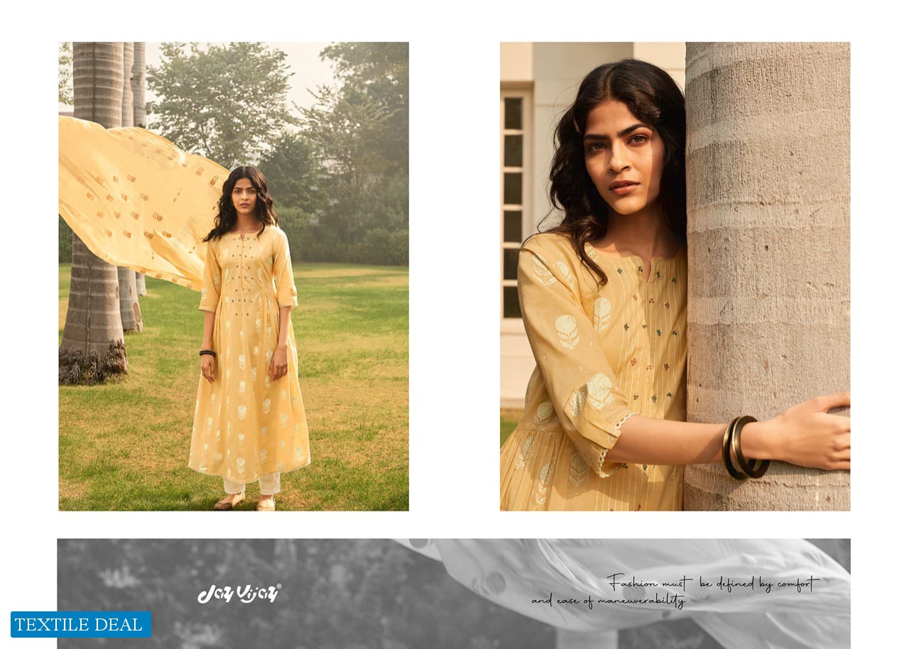 JAY VIJAY NAZAARA COTTON GOLD PRINT 5721-5730 SERIES CLASSY LOOK SALWAR SUITS