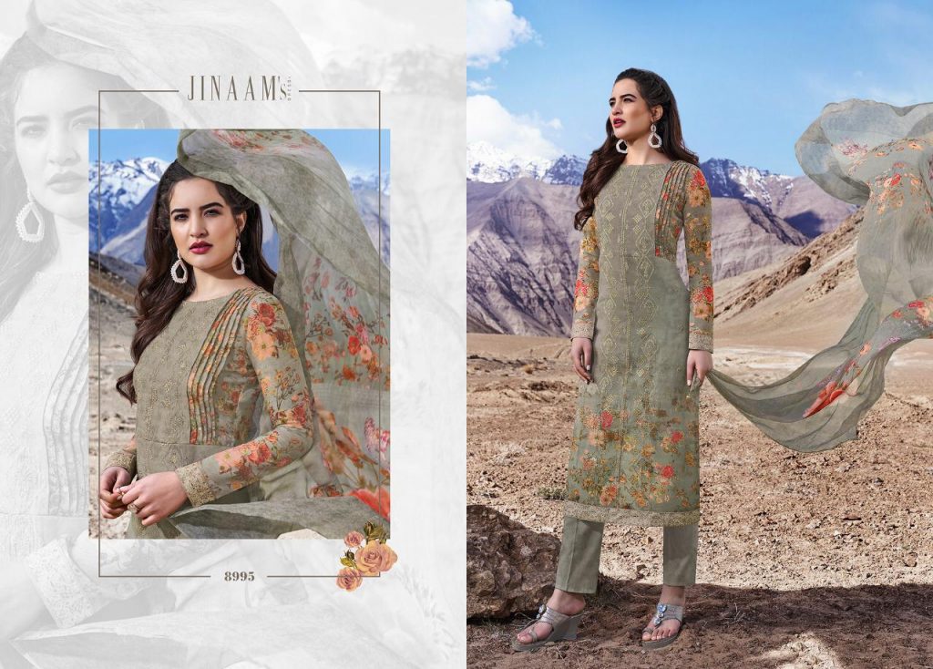 JINAAM LAUNCH JUNAIDA DIGITAL PRINTED ORGANDY SALWAR SUIT