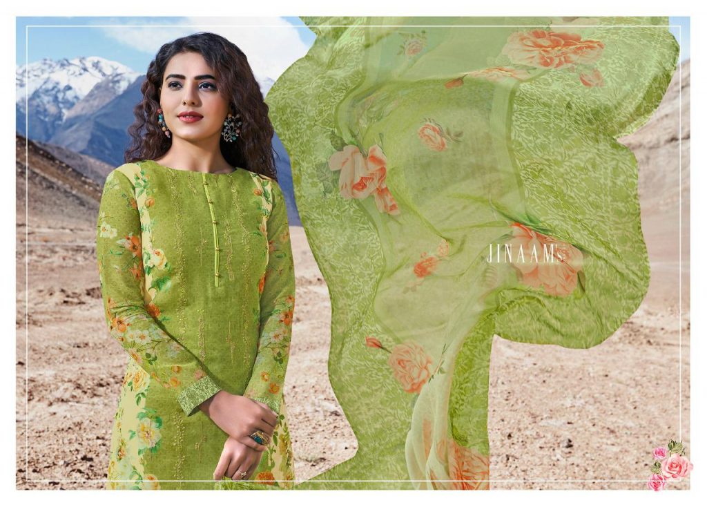 JINAAM LAUNCH JUNAIDA DIGITAL PRINTED ORGANDY SALWAR SUIT