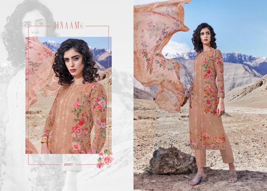 JINAAM LAUNCH JUNAIDA DIGITAL PRINTED ORGANDY SALWAR SUIT