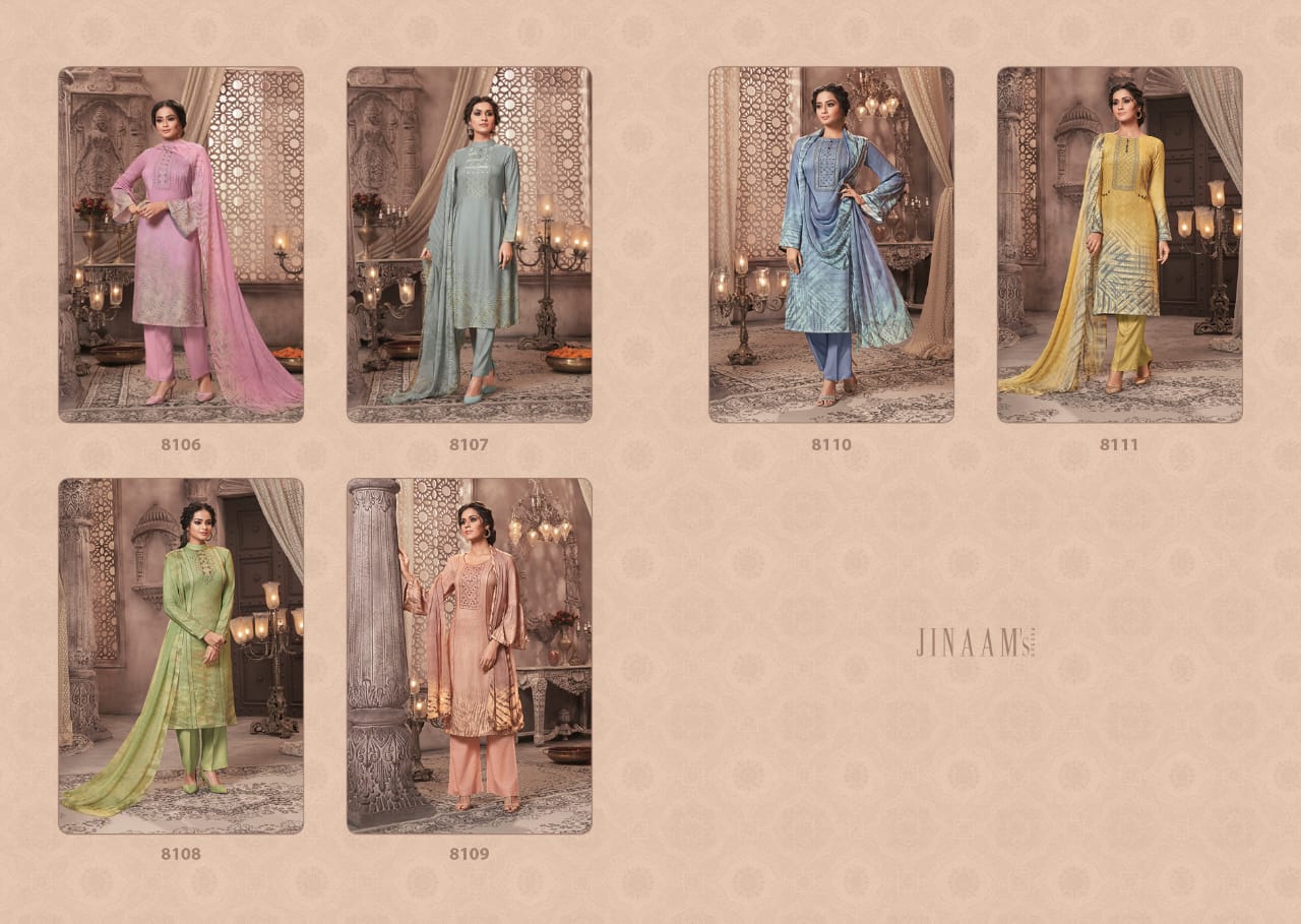 JINAAM SHIBORI PASHMINA EMBROIDERED SALWAR KAMEEZ FOR WINTER WEAR