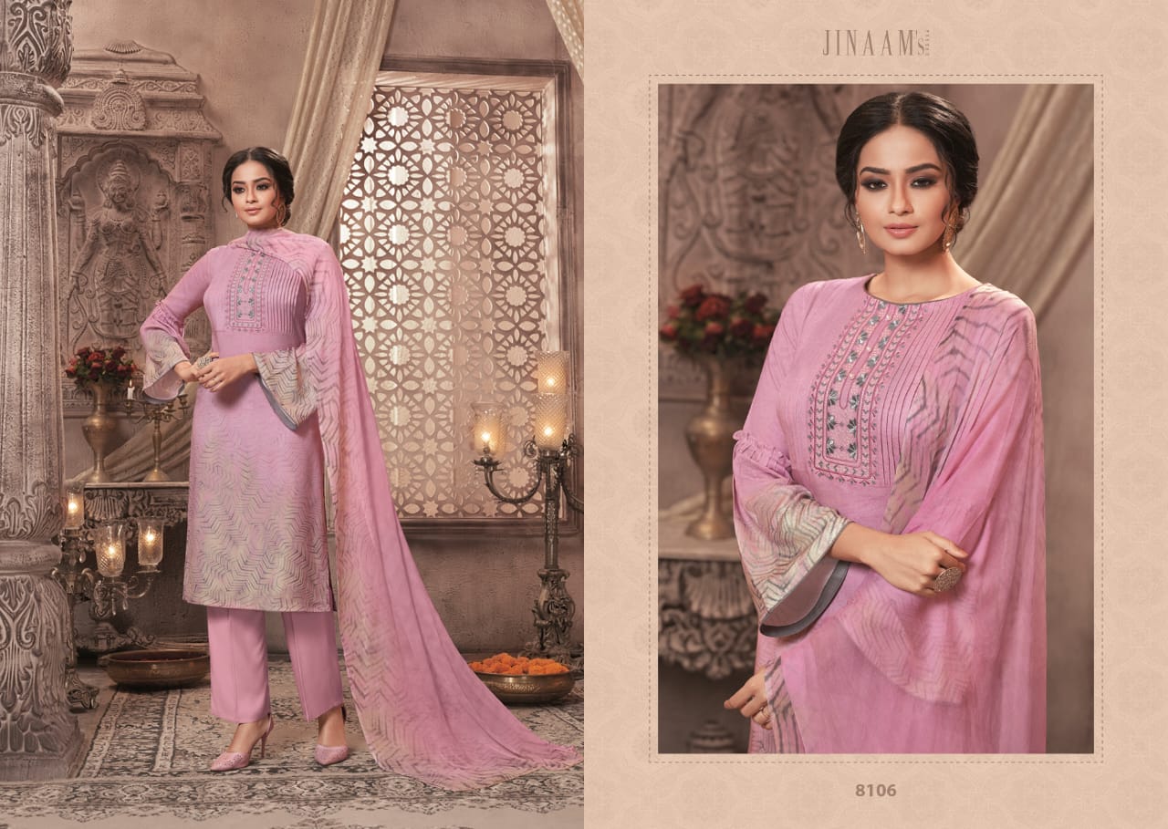 JINAAM SHIBORI PASHMINA EMBROIDERED SALWAR KAMEEZ FOR WINTER WEAR