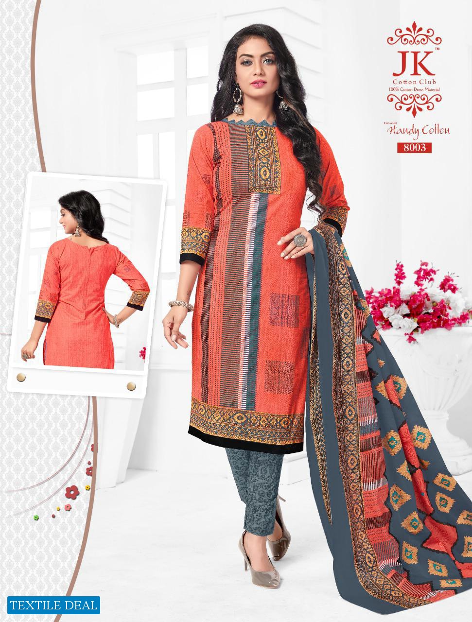 JK Handy Cotton Vol-8 Wholesale formal Dress Material
