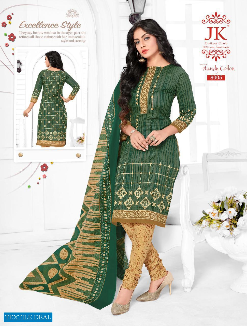 JK Handy Cotton Vol-8 Wholesale formal Dress Material