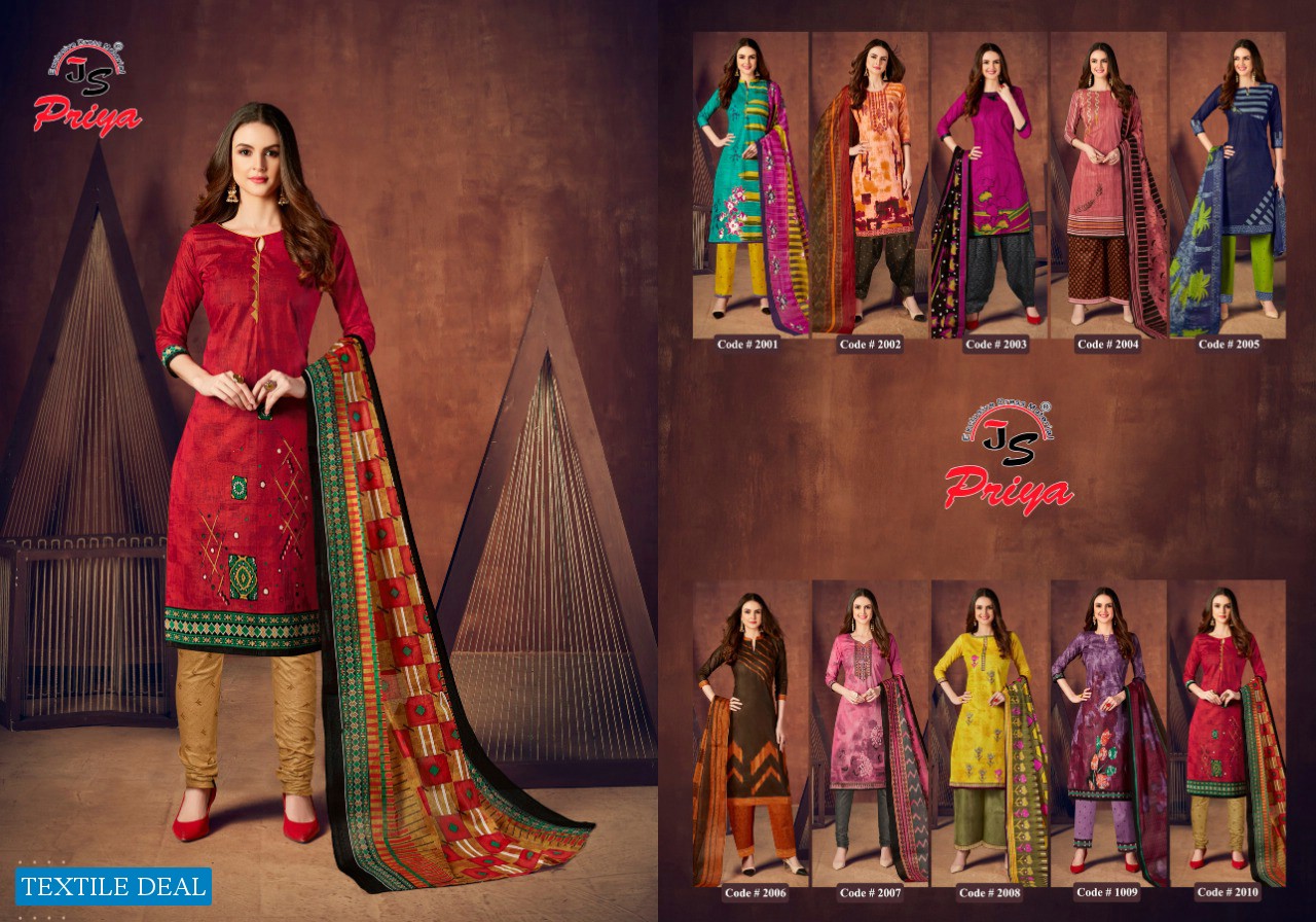 JS Priya Priti Vol-2 Wholesale Cotton Dress Catalog