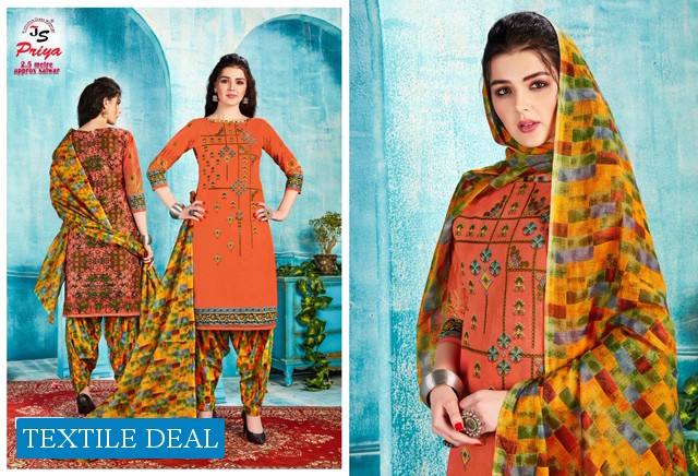 JS Priya Sabinah Karachi Cotton Wholesale Shopping Dress Material