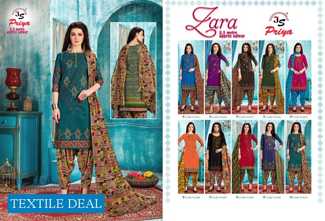 JS Priya Sabinah Karachi Cotton Wholesale Shopping Dress Material